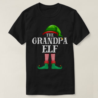 Grandpa Elf Matching Familjejul Party Pajama T Shirt