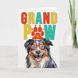 GrandPA English Shepherd GrandDOG Grandföräldrar D Helgkort