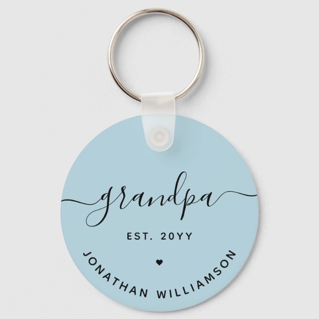 Grandpa Est Anpassningsbar New Grandpa Gifts Nyckelring (Framsida)