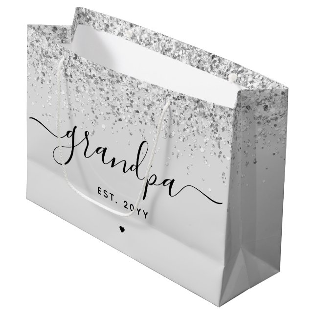 Grandpa Est Glitter Confetti Anpassningsbar Grandp (Framsidan Vinklad)