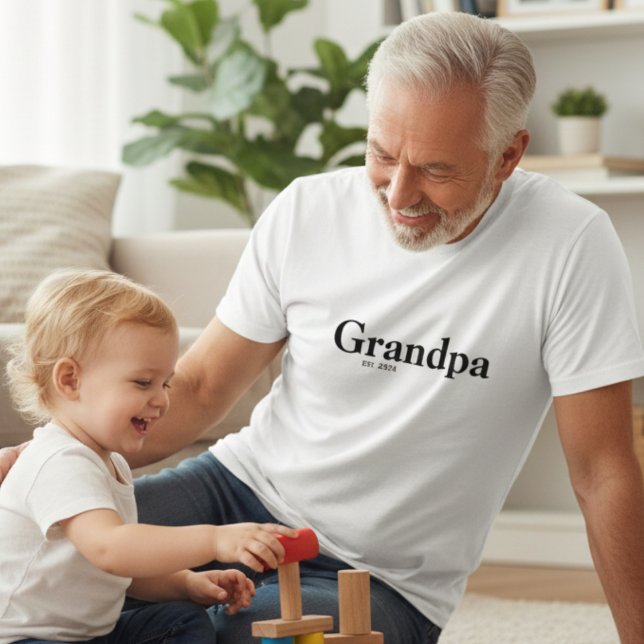 Grandpa Est Modern T-Shirt (Skapare uppladdad)