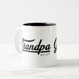 Grandpa-etablerat | Grandpa Gift Två-Tonad Mugg