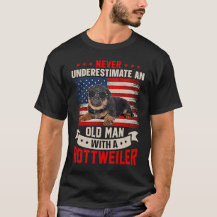 Grandpa Far Hund underskatta aldrig gamle Ro T Shirt