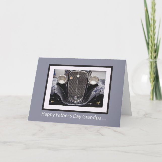 Grandpa Fars dag Classic Car Kort (Framsida)