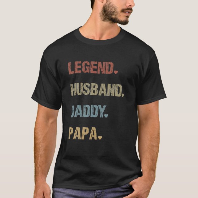 Grandpa Fars dag Legend Make Pappa Pappa Vinta T Shirt (Framsida)