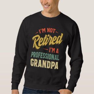 Grandpa För manar Fars dag Retrött Grandpa Lång Ärmad Tröja