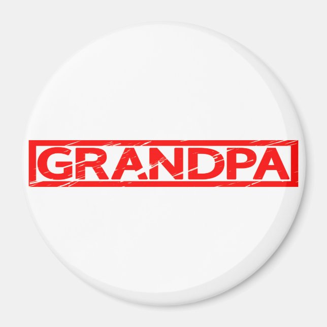 Grandpa Frimärke Magnet (Framsidan)