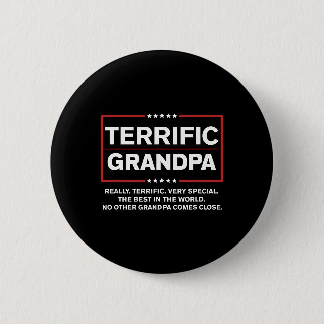 Grandpa - Funny Donald Trump Kampanj Stil Knapp (Framsida)