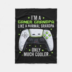 Grandpa Gaming Gaming Shirt Funny Video Game Gamer Fleecefilt
