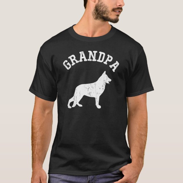 Grandpa German Shepherd T Shirt (Framsida)