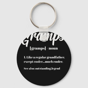 Grandpa Gift for Gramps Definition Fars dag Nyckelring