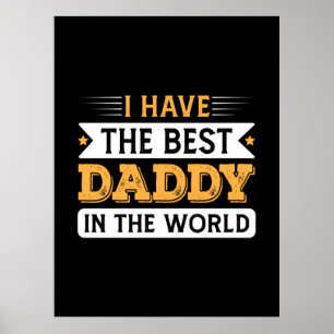 Grandpa Gift Jag har världens bästa pappa Poster