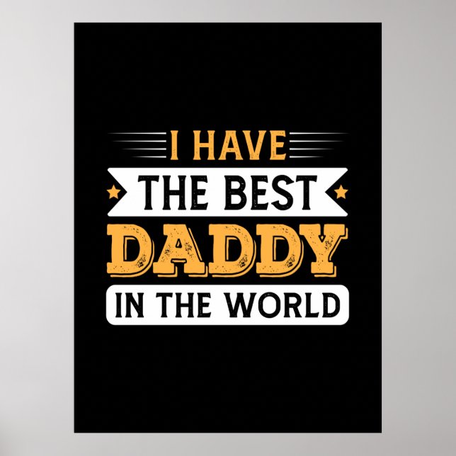 Grandpa Gift | Jag har världens bästa pappa Poster (Framsidan)
