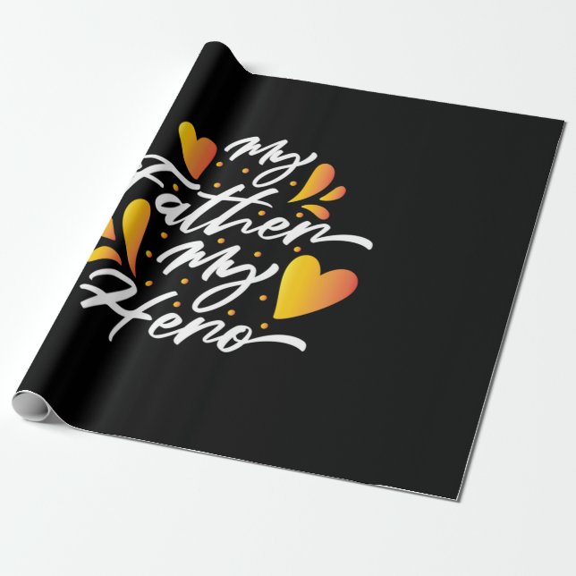 Grandpa Gift | Min Hero Far Presentpapper (Utrullad)