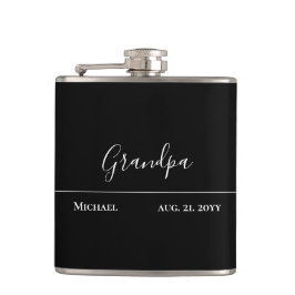 Grandpa Gift- Modern Jet Black Personlig Fickplunta