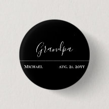 Grandpa Gift- Modern Jet Black Personlig