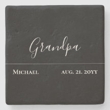 Grandpa Gift- Modern Jet Black Personlig