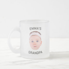 Grandpa Gift Mugg, Anpassningsbar Baby Ansikte, Ph Frostad Glasmugg