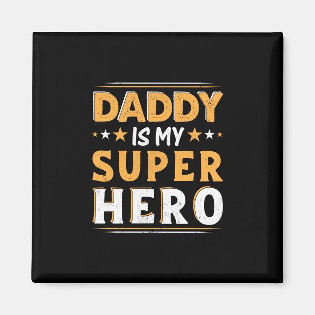 Grandpa Gift | Pappa är min Toppen Hero Magnet (Framsidan)
