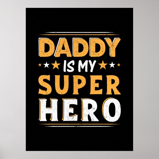 Grandpa Gift | Pappa är min Toppen Hero Poster (Framsidan)