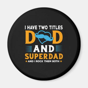 Grandpa Gift Pappa och Toppen Pappa Magnet