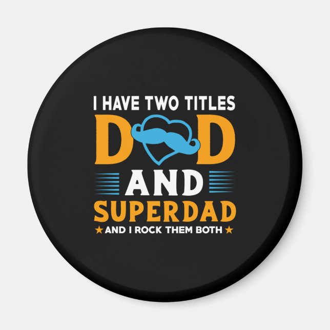 Grandpa Gift | Pappa och Toppen Pappa Magnet (Framsidan)