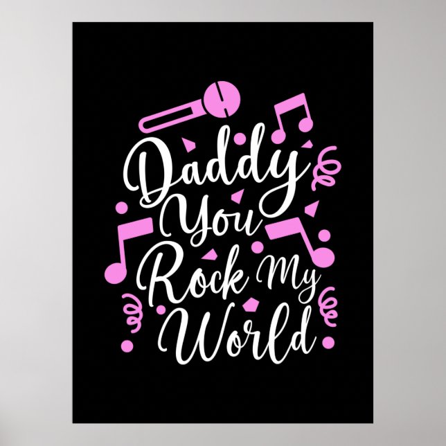 Grandpa Gift | Pappa You Sten My World Poster (Framsidan)