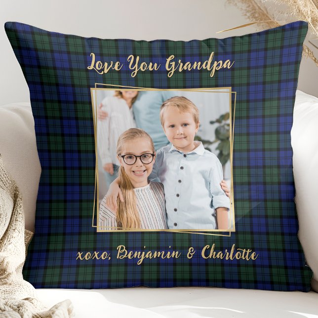Grandpa Gift Personlig Photo Helgdag Play Kudde (Skapare uppladdad)
