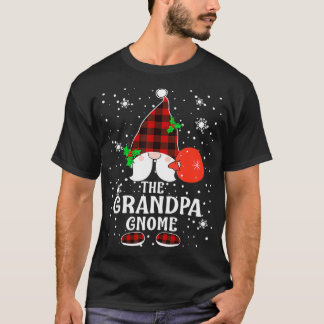 Grandpa Gnome Buffalo Plaid Matching Family Christ T Shirt