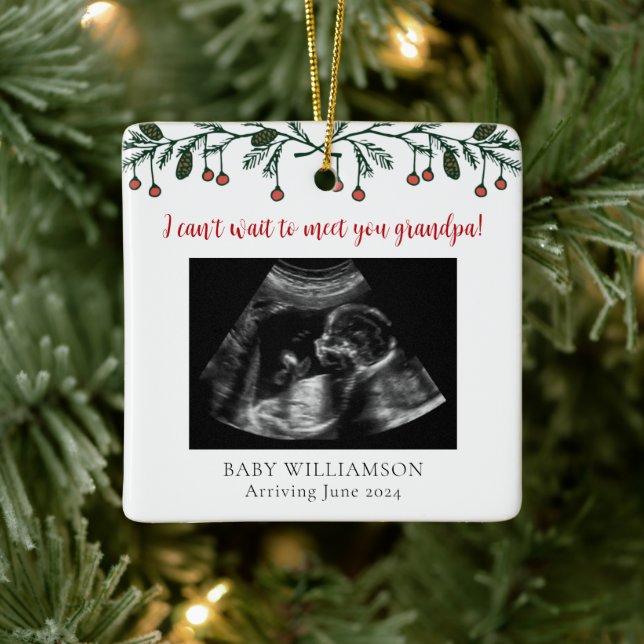 Grandpa God jul Ultrasound Photo Julgransprydnad Keramik (Träd)