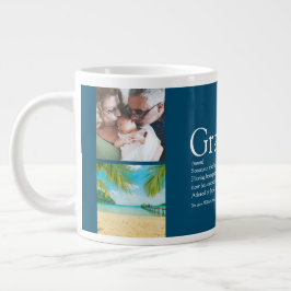 Grandpa Grandad Pappa Definition Photo Collage Jumbo Mugg