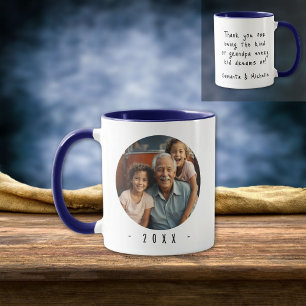 Grandpa Grandchild Photo Message Coffee Mugg
