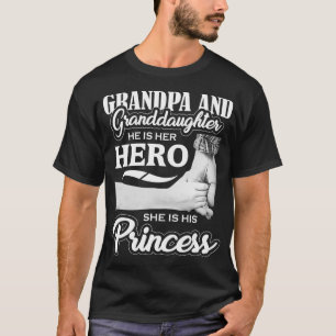 Grandpa Granddotter Hero Princess Far T Shirt