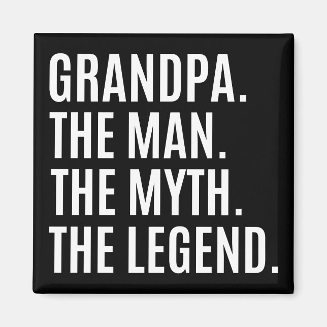 Grandpa/Grandfather Gift Magnet (Framsidan)
