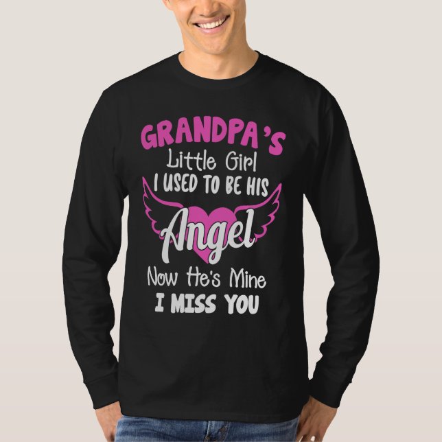 Grandpa  Grandpa's Little Girl I Used To Be His An T Shirt (Framsida)