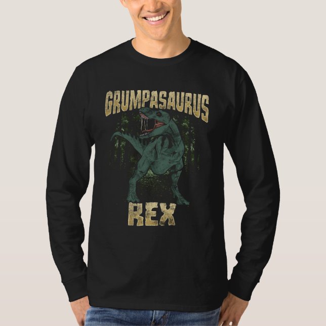 Grandpa Grumpasaurus Rex Dinosaur T Rex Shirt (Framsida)