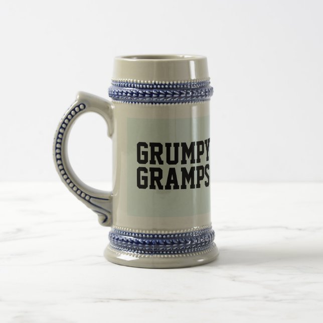 GRANDPA GRUMPY GRAMPS BEER STEIN SEJDEL (Vänster)