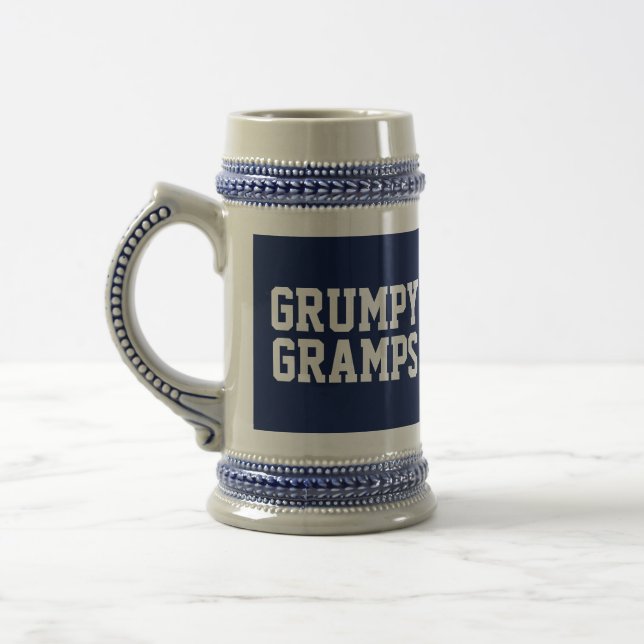 GRANDPA GRUMPY GRAMPS BEER STEIN SEJDEL (Vänster)