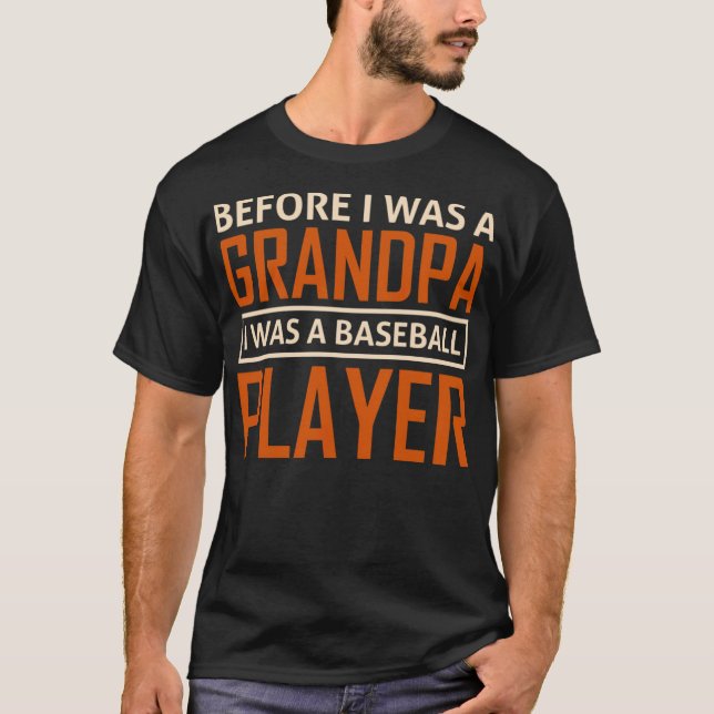Grandpa I was a Baseball funny pig gifts funny pig T Shirt (Framsida)
