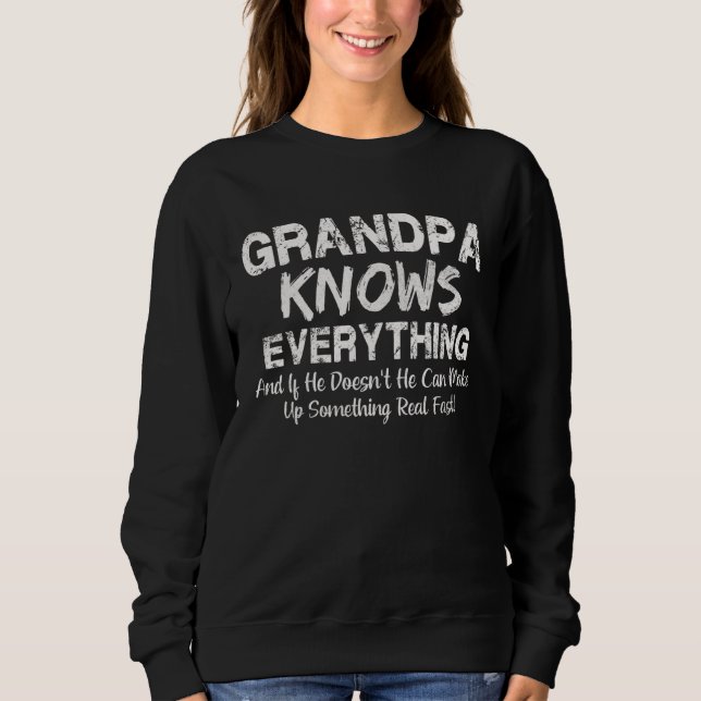 Grandpa Knows Everything   Father s Day T Shirt (Framsida)