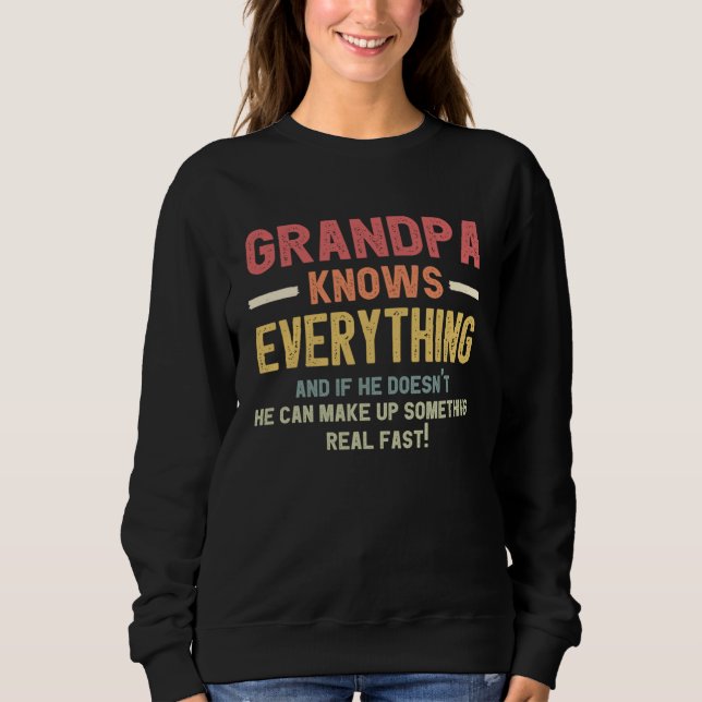 grandpa knows everything for father s day  1 t shirt (Framsida)