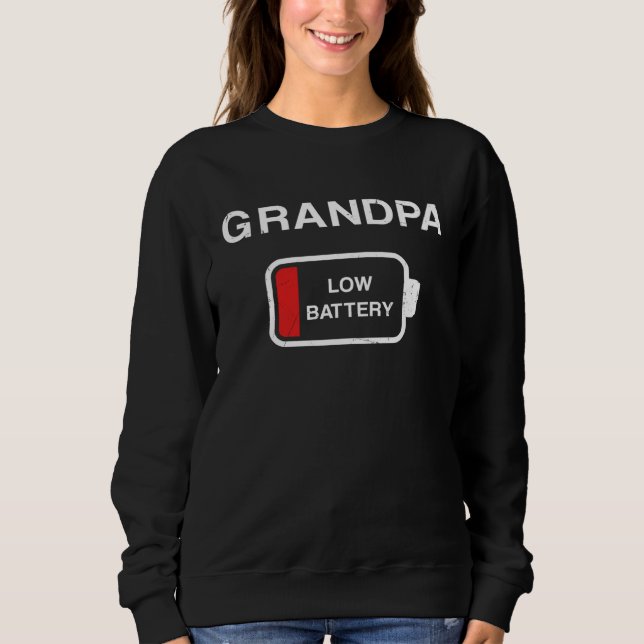 Grandpa low battery   Dad Daddy  for men T Shirt (Framsida)