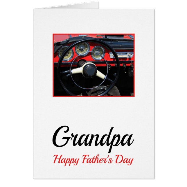 Grandpa Lycklig Fars dag Hälsningskort (Framsidan)
