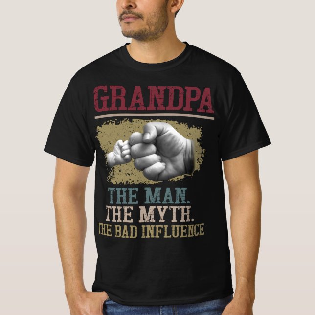 GRANDPA MÄNNEN MYTH DEN BAD INFLUENSEN T SHIRT (Framsida)