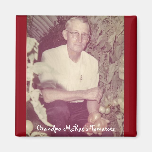 Grandpa McRaes Tomater Magnet (Framsidan)