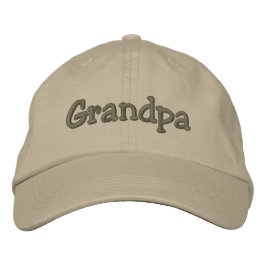 Grandpa Mocha Embroided Baseball Cap / Hat Broderad Keps