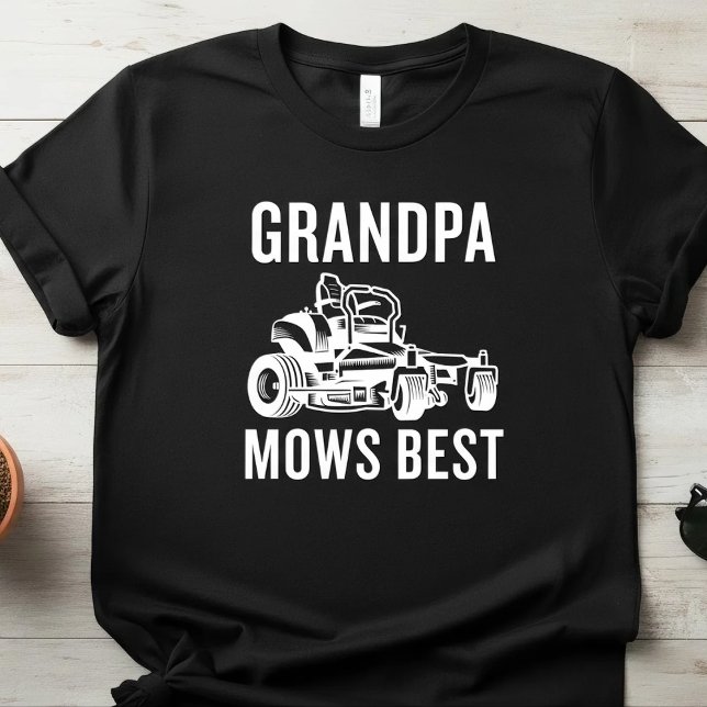 Grandpa Mows Best Riding Lawn Mower T Shirt (Skapare uppladdad)