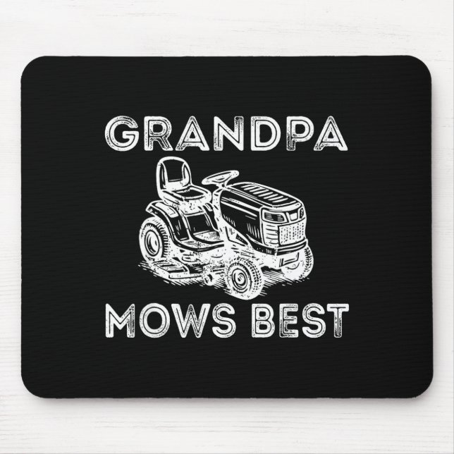 Grandpa Mows Funny Lawn Mower Father's Day Papa  Musmatta (Framsidan)