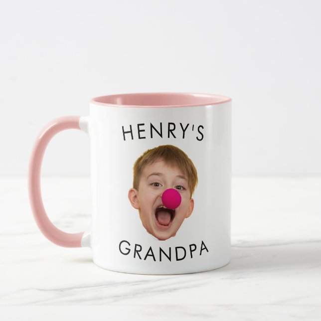 Grandpa Mugg Gift, Baby Ansikte Pappa, Anpassnings (Vänster)