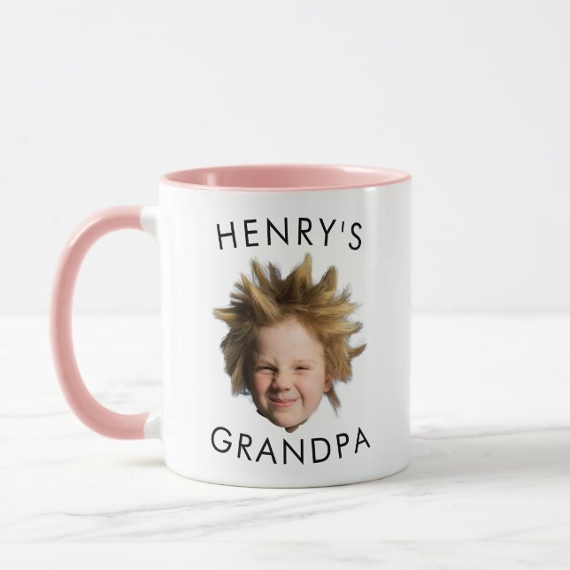 Grandpa Mugg Gift, Personlig Baby Ansikte Photo Mu (Vänster)